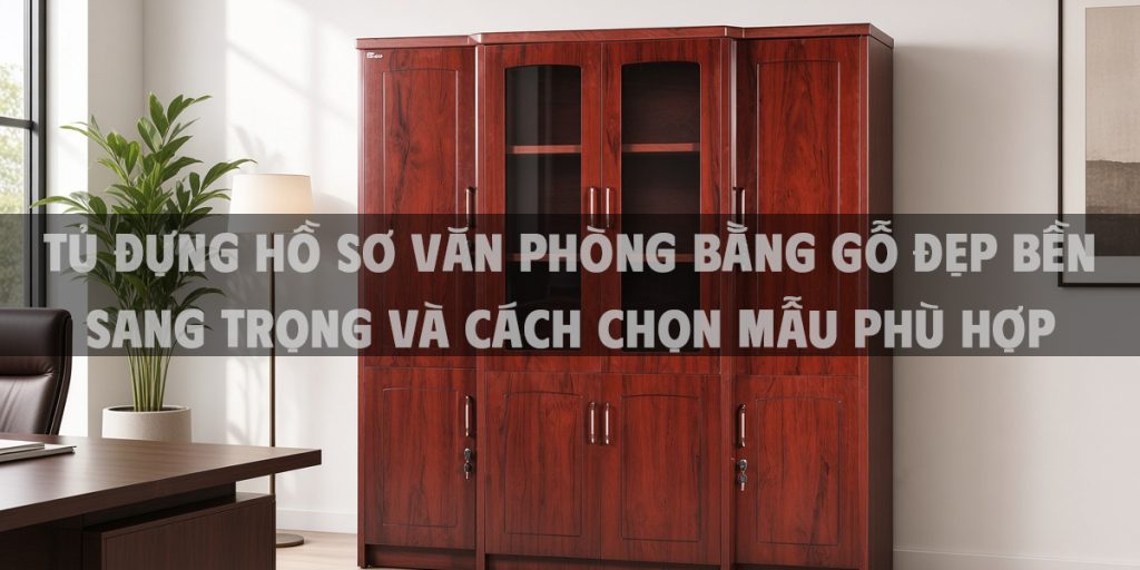 Tủ đựng hồ sơ văn phòng bằng gỗ đẹp bền sang trọng và cách chọn mẫu phù hợp